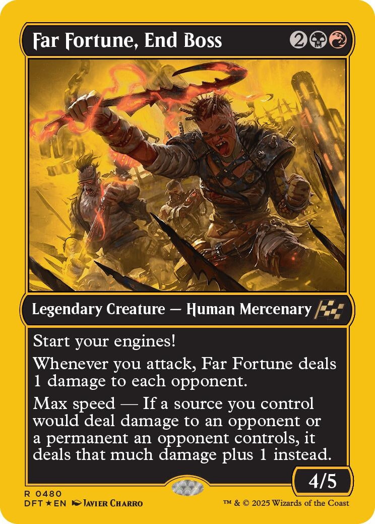 Image for Far Fortune, End Boss (First-Place Foil) (480) (Foil) (Aetherdrift) (DFT) - Magic: The Gathering