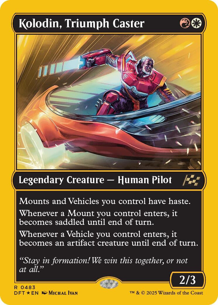 Image for Kolodin, Triumph Caster (First-Place Foil) (483) (Foil) (Aetherdrift) (DFT) - Magic: The Gathering
