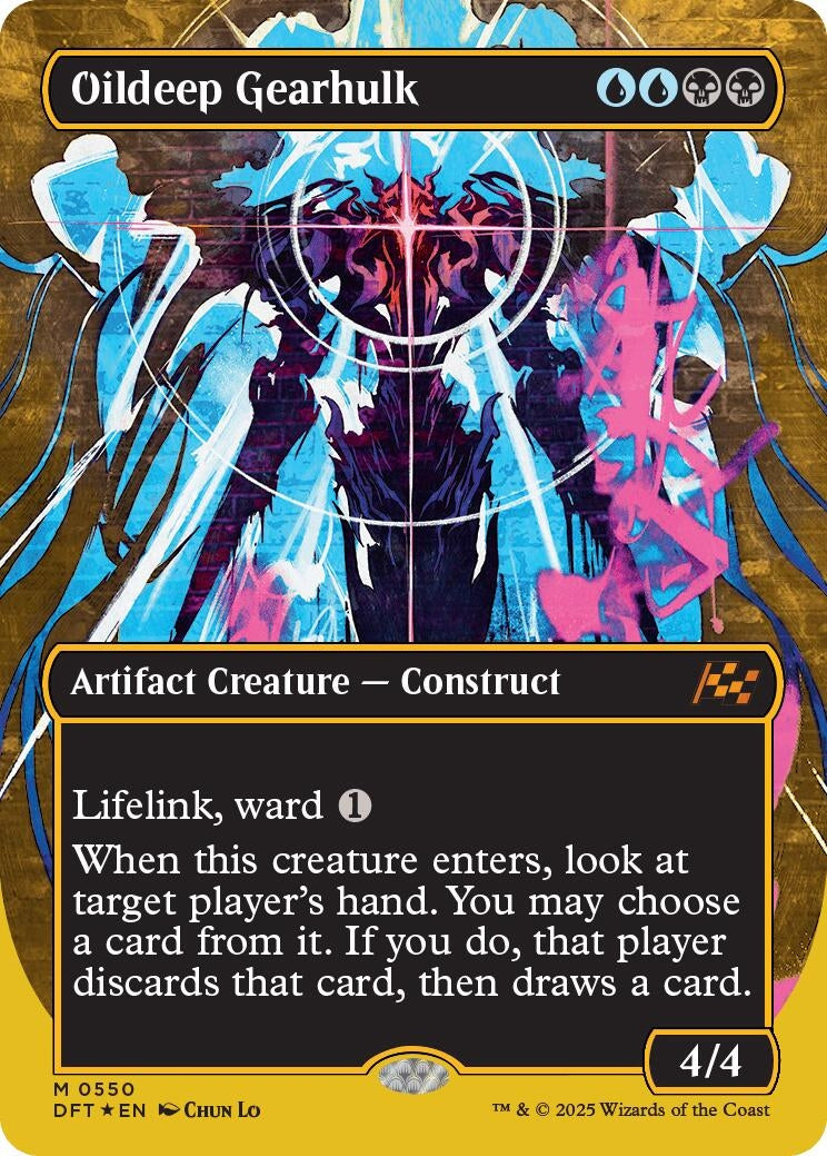 Image for Oildeep Gearhulk (Borderless) (First-Place Foil) (550) (Foil) (Aetherdrift) (DFT) - Magic: The Gathering