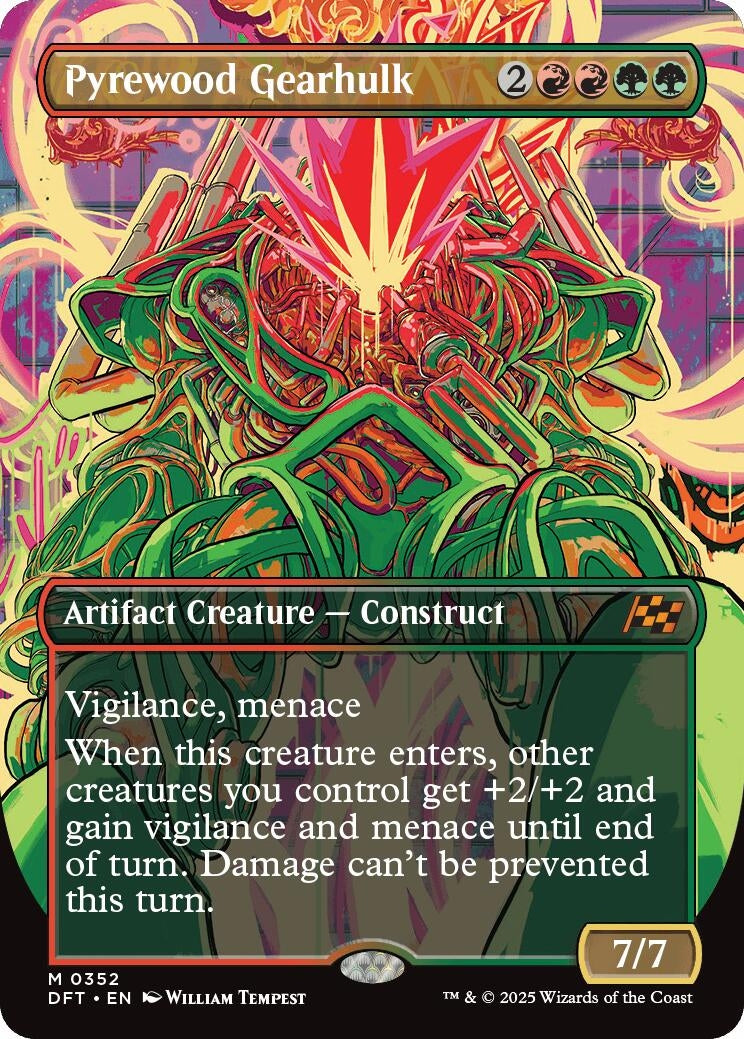 Image for Pyrewood Gearhulk (Borderless) (352) (Foil) (Aetherdrift) (DFT) - Magic: The Gathering