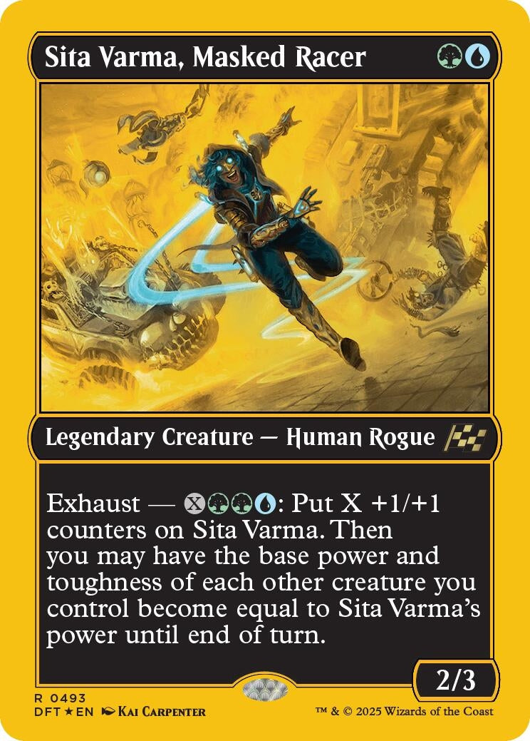 Image for Sita Varma, Masked Racer (First-Place Foil) (493) (Foil) (Aetherdrift) (DFT) - Magic: The Gathering