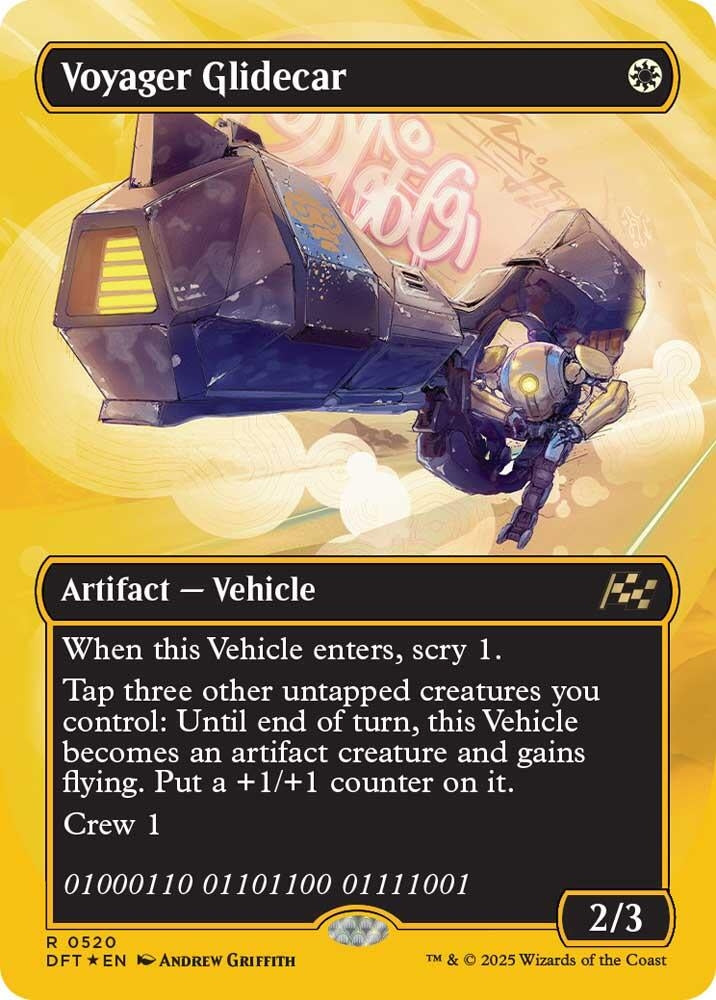Image for Voyager Glidecar (Borderless) (First-Place Foil) (520) (Foil) (Aetherdrift) (DFT) - Magic: The Gathering