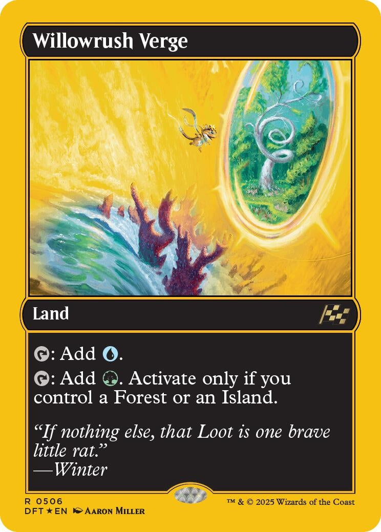 Image for Willowrush Verge (First-Place Foil) (506) (Foil) (Aetherdrift) (DFT) - Magic: The Gathering