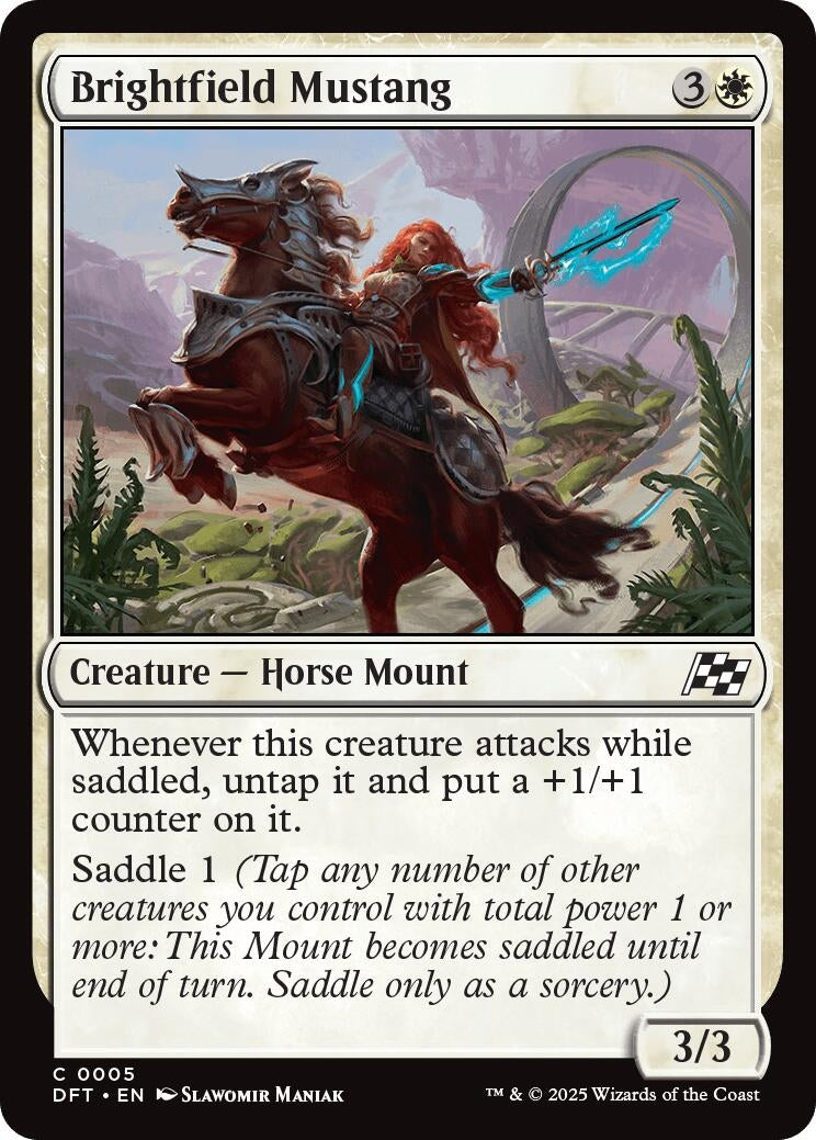 Image for Brightfield Mustang (5) (Aetherdrift) (DFT) - Magic: The Gathering