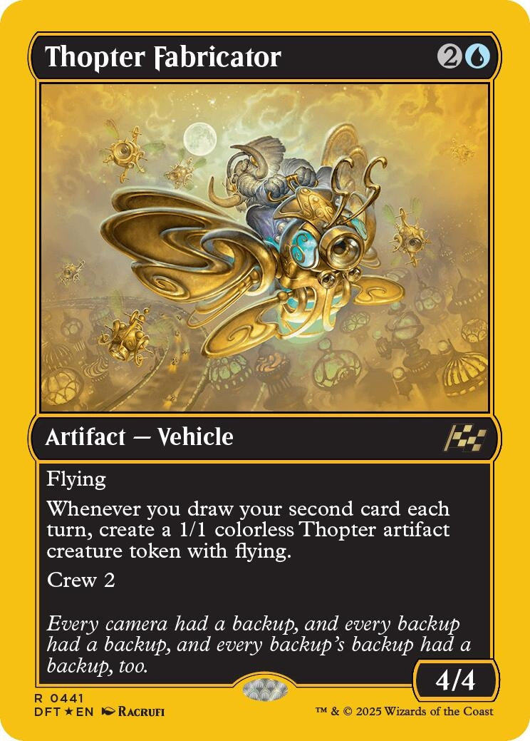 Image for Thopter Fabricator (First-Place Foil) (441) (Foil) (Aetherdrift) (DFT) - Magic: The Gathering