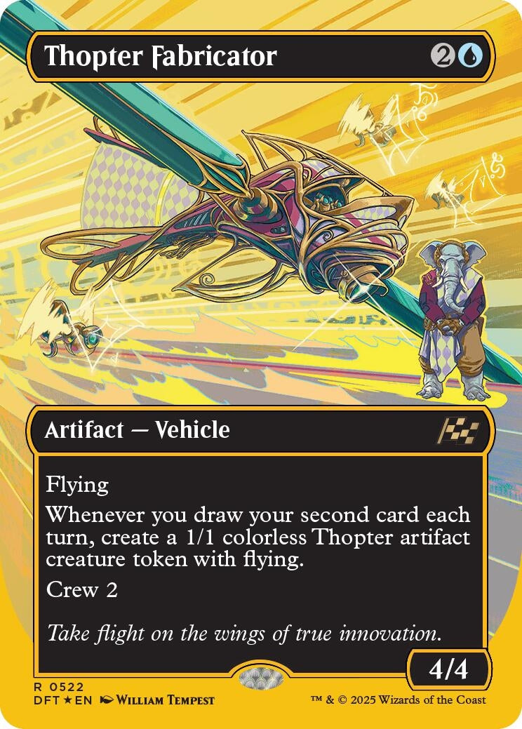 Image for Thopter Fabricator (Borderless) (First-Place Foil) (522) (Foil) (Aetherdrift) (DFT) - Magic: The Gathering