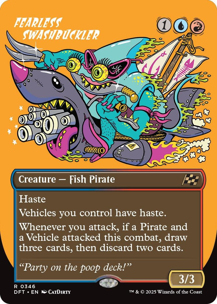 Image for Fearless Swashbuckler (Borderless) (346) (Foil) (Aetherdrift) (DFT) - Magic: The Gathering