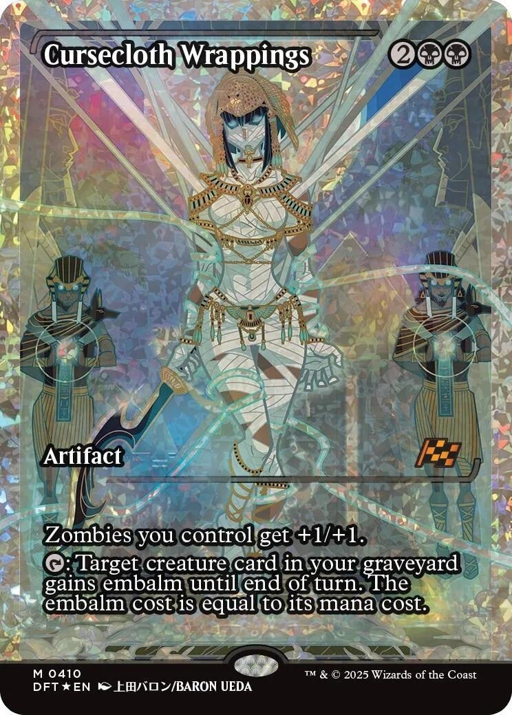 Image for Cursecloth Wrappings (Showcase) (Fracture Foil) (410) (Foil) (Aetherdrift) (DFT) - Magic: The Gathering
