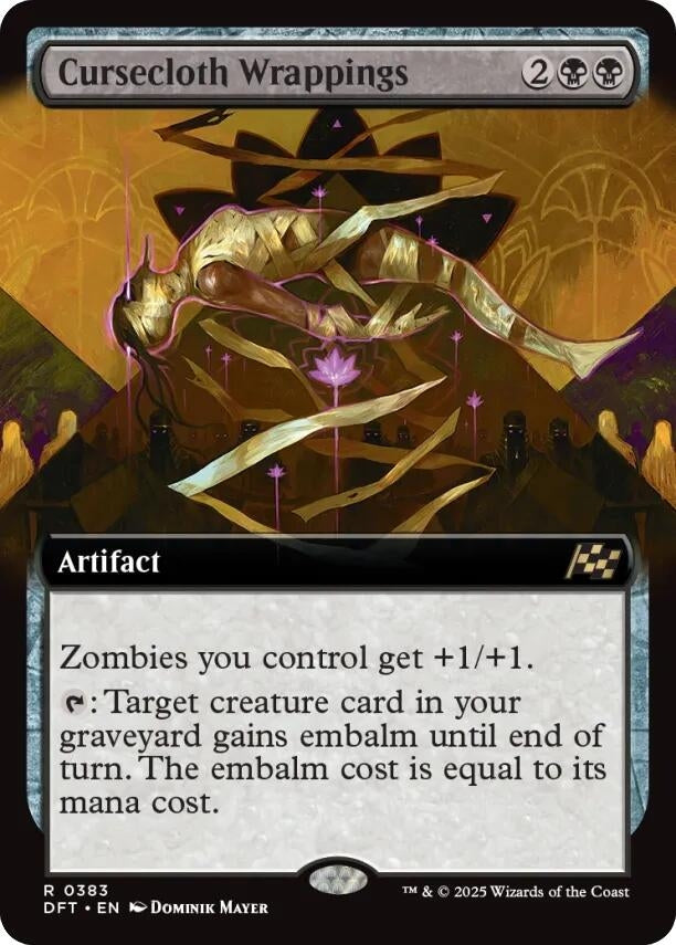 Image for Cursecloth Wrappings (Extended Art) (383) (Foil) (Aetherdrift) (DFT) - Magic: The Gathering