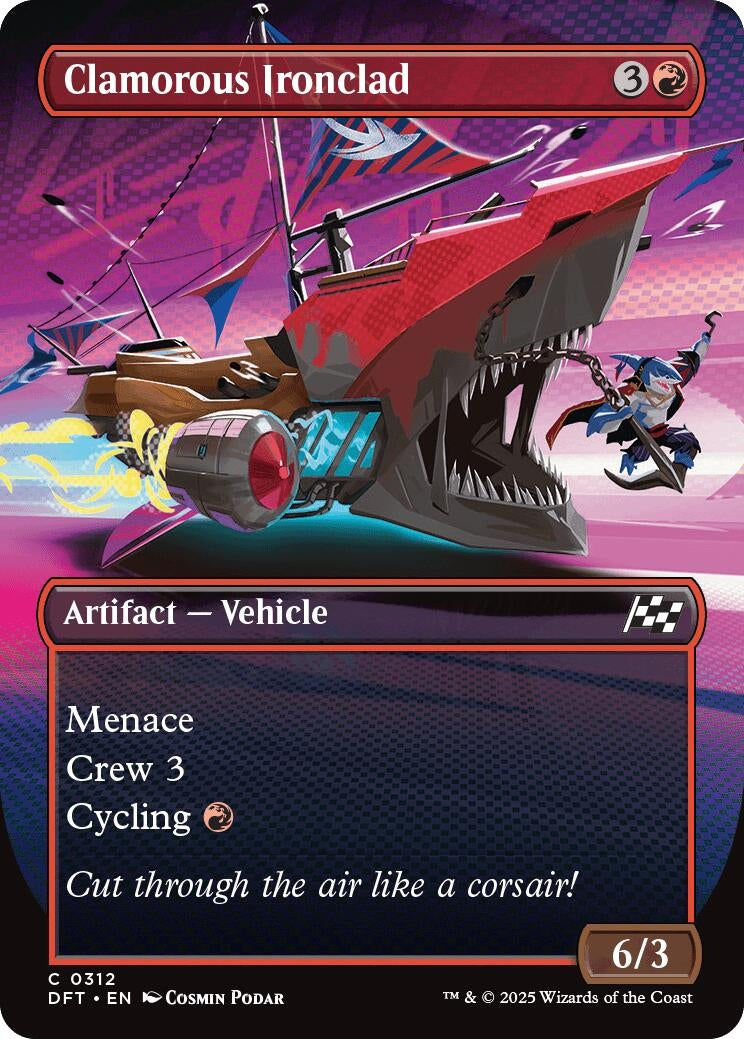 Image for Clamorous Ironclad (Borderless) (312) (Aetherdrift) (DFT) - Magic: The Gathering