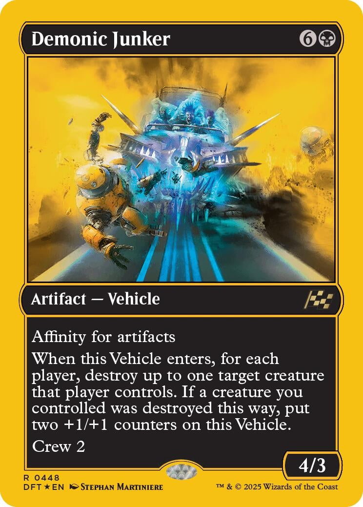 Image for Demonic Junker (First-Place Foil) (448) (Foil) (Aetherdrift) (DFT) - Magic: The Gathering