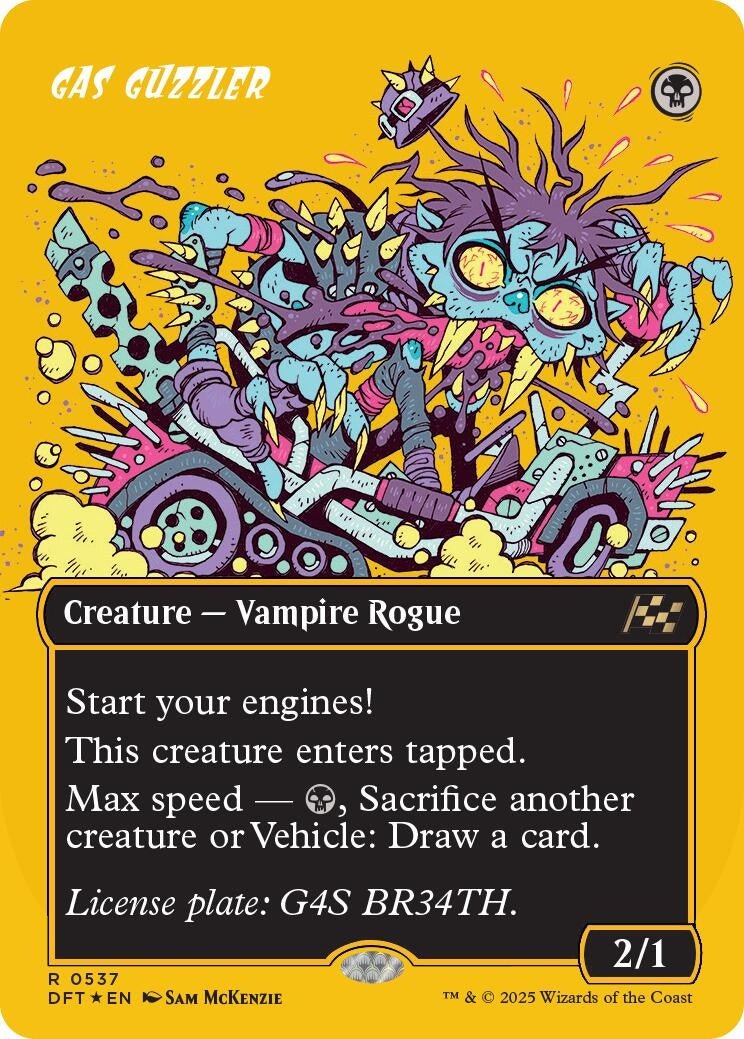 Image for Gas Guzzler (Borderless) (First-Place Foil) (537) (Foil) (Aetherdrift) (DFT) - Magic: The Gathering