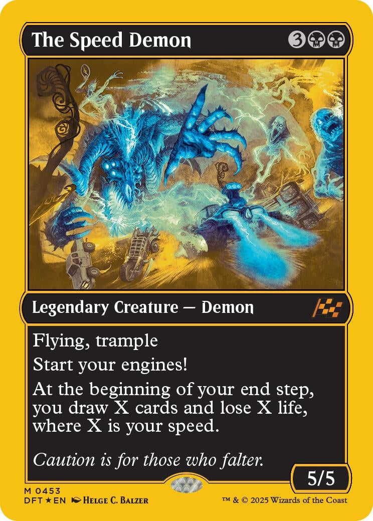 Image for The Speed Demon (First-Place Foil) (453) (Foil) (Aetherdrift) (DFT) - Magic: The Gathering