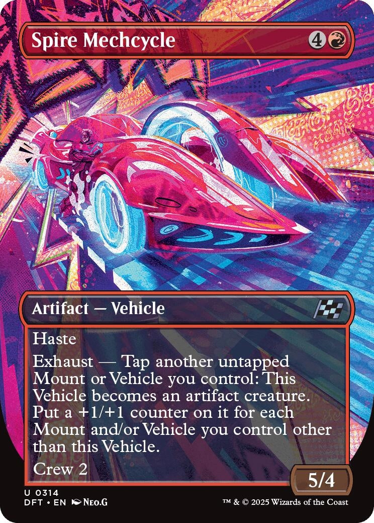Image for Spire Mechcycle (Borderless) (314) (Foil) (Aetherdrift) (DFT) - Magic: The Gathering
