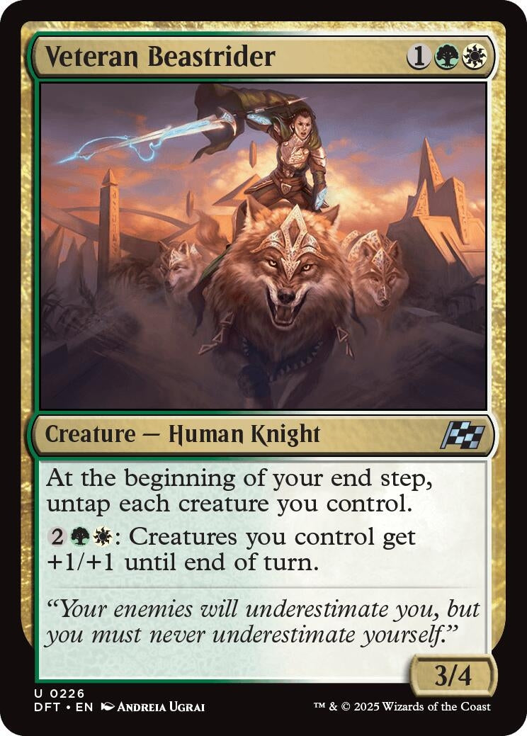 Image for Veteran Beastrider (226) (Foil) (Aetherdrift) (DFT) - Magic: The Gathering