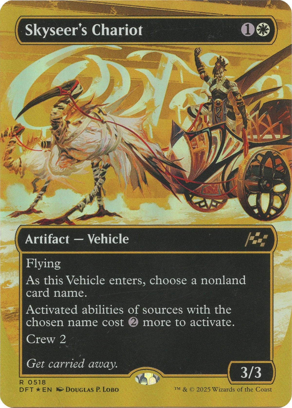 Image for Skyseer's Chariot (Borderless) (First-Place Foil) (518) (Foil) (Aetherdrift) (DFT) - Magic: The Gathering