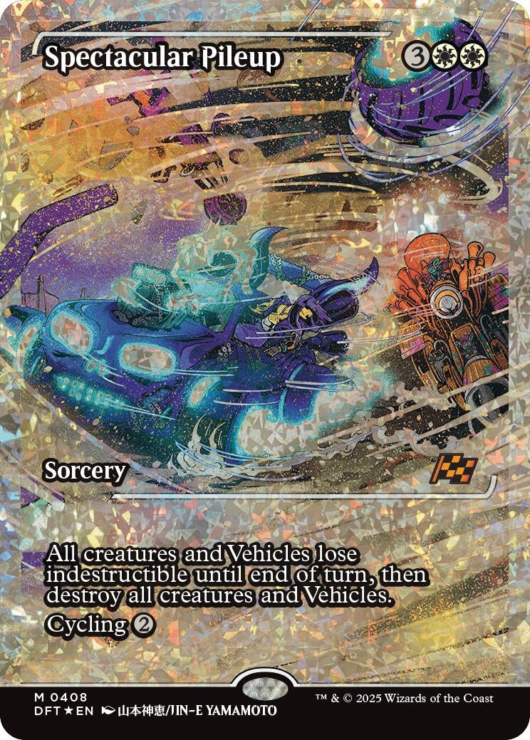 Image for Spectacular Pileup (Showcase) (Fracture Foil) (408) (Foil) (Aetherdrift) (DFT) - Magic: The Gathering