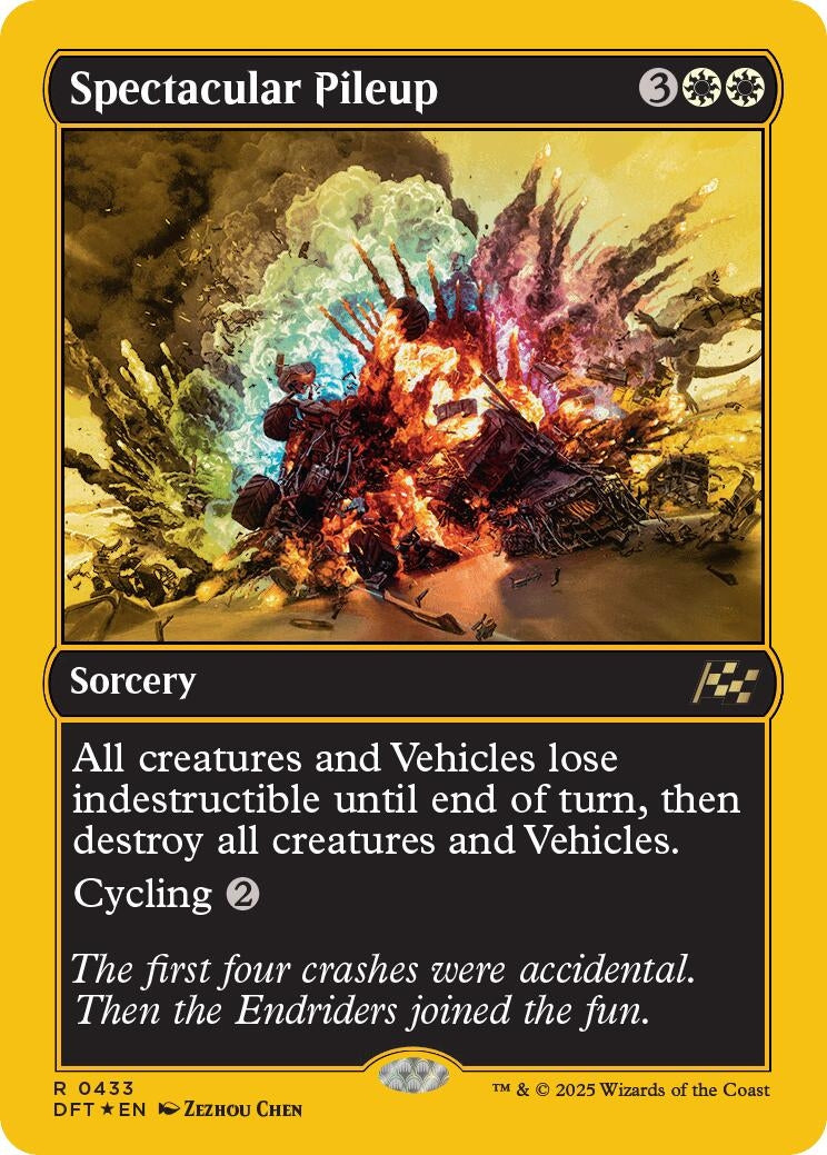 Image for Spectacular Pileup (First-Place Foil) (433) (Foil) (Aetherdrift) (DFT) - Magic: The Gathering