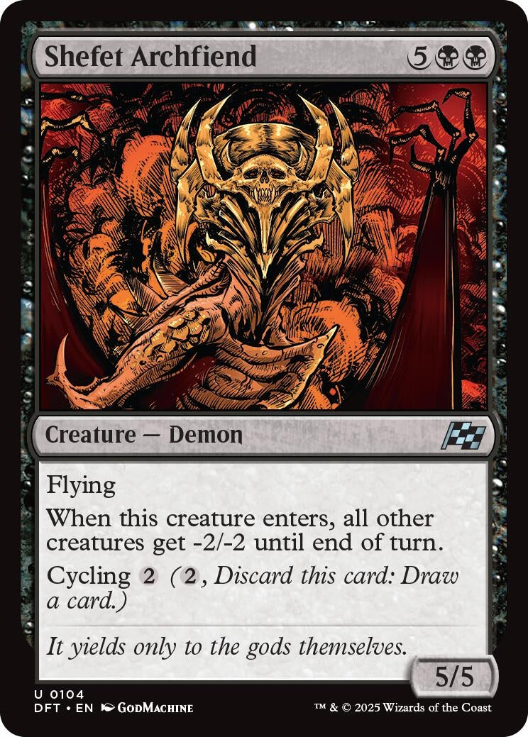 Image for Shefet Archfiend (104) (Foil) (Aetherdrift) (DFT) - Magic: The Gathering