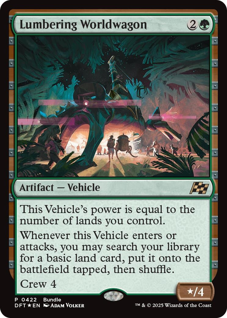 Image for Lumbering Worldwagon (DFT Bundle) (422) (Foil) (Unique and Miscellaneous Promos) (UMP) - Magic: The Gathering