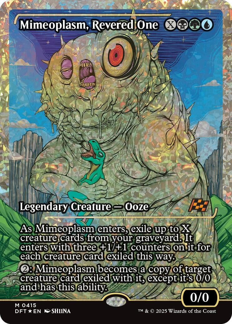 Image for Mimeoplasm, Revered One (Showcase) (Fracture Foil) (415) (Foil) (Aetherdrift) (DFT) - Magic: The Gathering