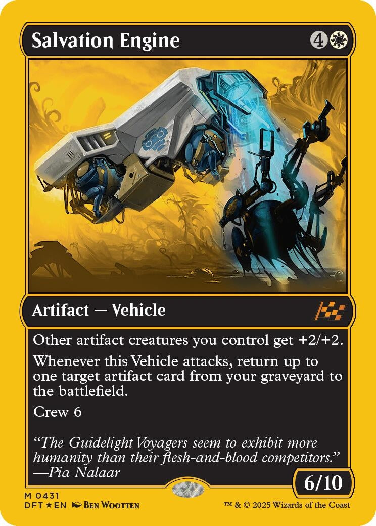 Image for Salvation Engine (First-Place Foil) (431) (Foil) (Aetherdrift) (DFT) - Magic: The Gathering
