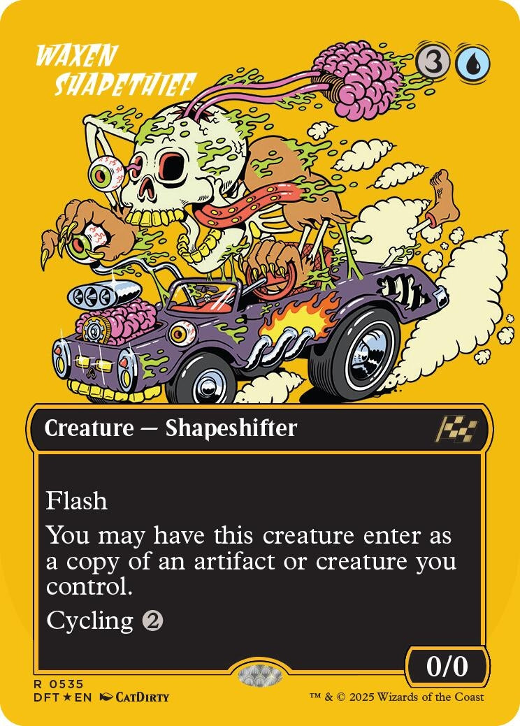 Image for Waxen Shapethief (Borderless) (First-Place Foil) (535) (Foil) (Aetherdrift) (DFT) - Magic: The Gathering