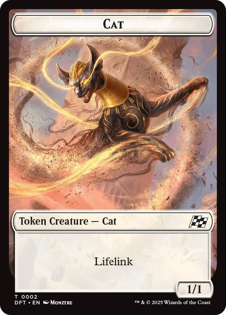 Image for Cat // Thopter (0010) Double-Sided Token (2 // 10) (Foil) (Aetherdrift) (DFT) - Magic: The Gathering