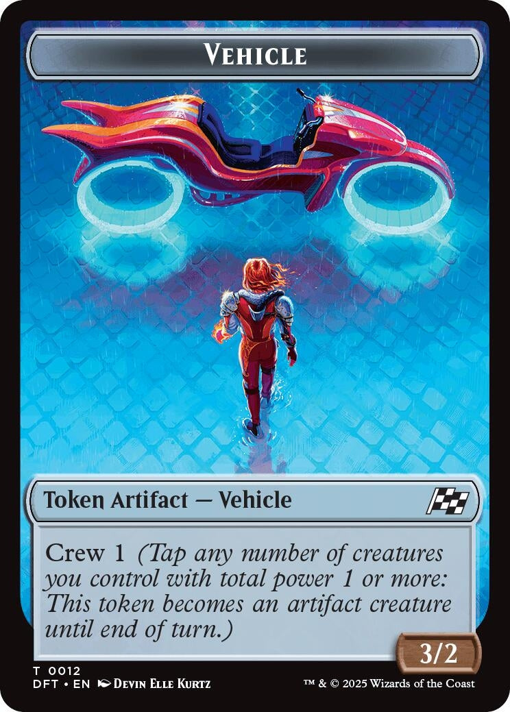 Image for Vehicle // Pilot Double-Sided Token (12 // 1) (Aetherdrift) (DFT) - Magic: The Gathering