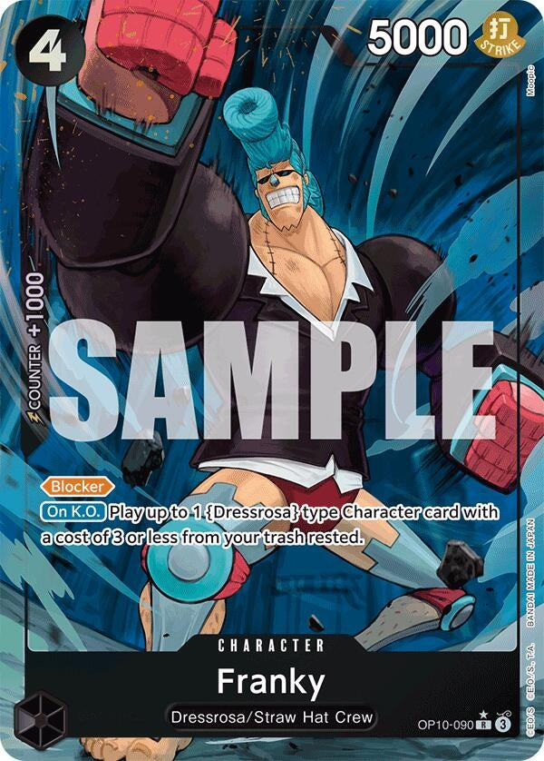 Image for Franky (090) (Parallel) (OP10-090) (Foil) (Royal Blood) - One Piece Card Game