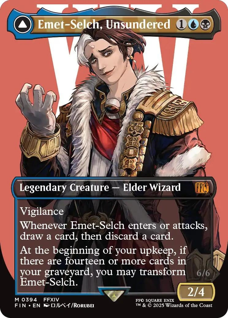 Image for Emet-Selch, Unsundered (Borderless) (394) (Foil) (FINAL FANTASY) - Magic: The Gathering