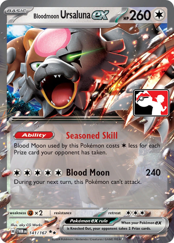 Image for Bloodmoon Ursaluna ex (141/167) (Prize Pack Series Cards) - Pokemon