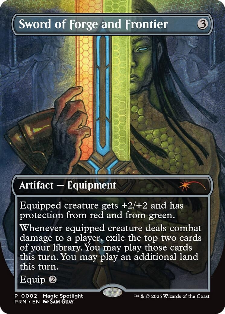 Image for Sword of Forge and Frontier (Borderless) (2) (Unique and Miscellaneous Promos) (UMP) - Magic: The Gathering