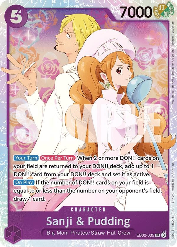 Image for Sanji & Pudding (EB02-035) (Foil) (Extra Booster: Anime 25th Collection) - One Piece Card Game