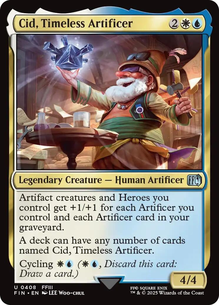Image for Cid, Timeless Artificer (0408) (408) (Foil) (FINAL FANTASY) - Magic: The Gathering