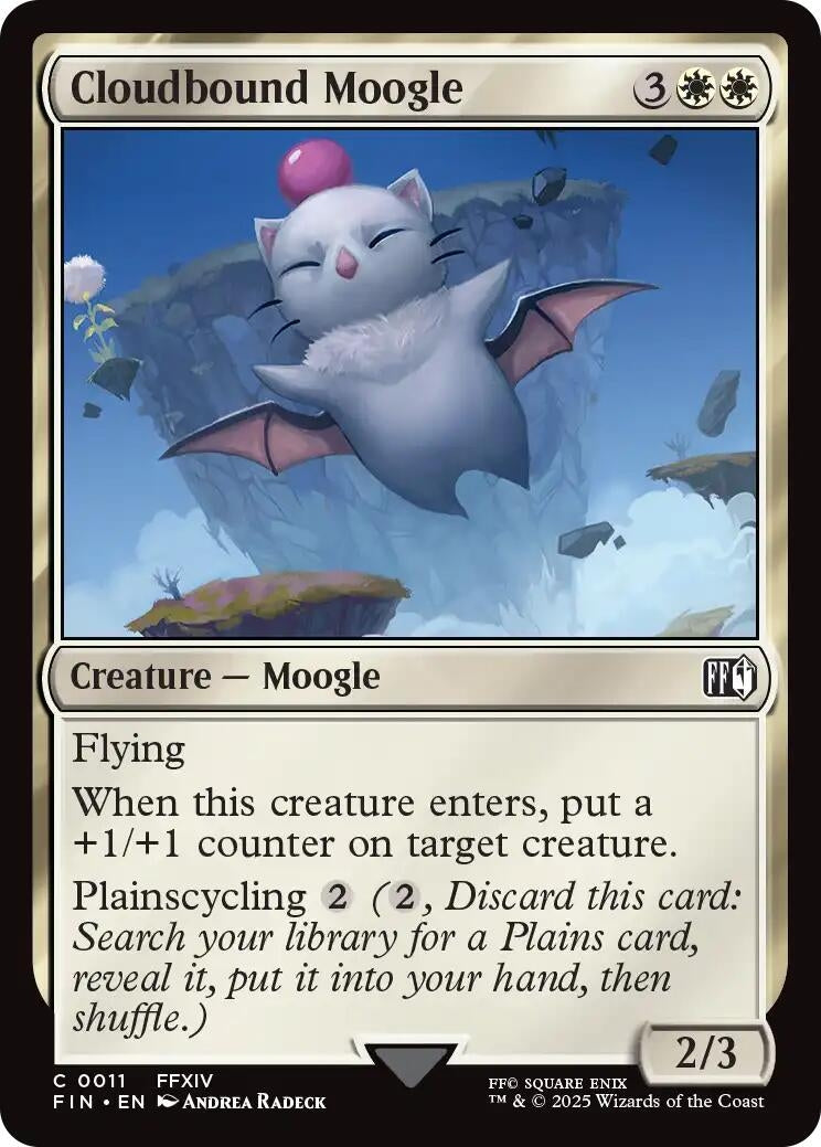 Image for Cloudbound Moogle (11) (Foil) (FINAL FANTASY) - Magic: The Gathering