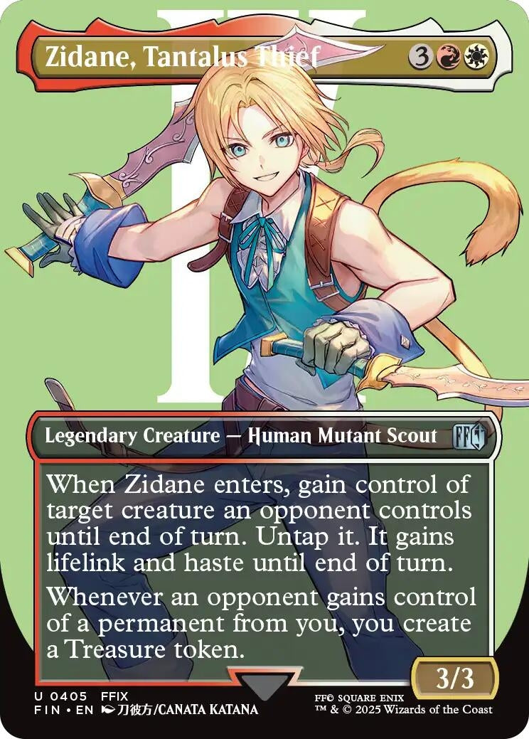 Image for Zidane, Tantalus Thief (Borderless) (405) (FINAL FANTASY) - Magic: The Gathering