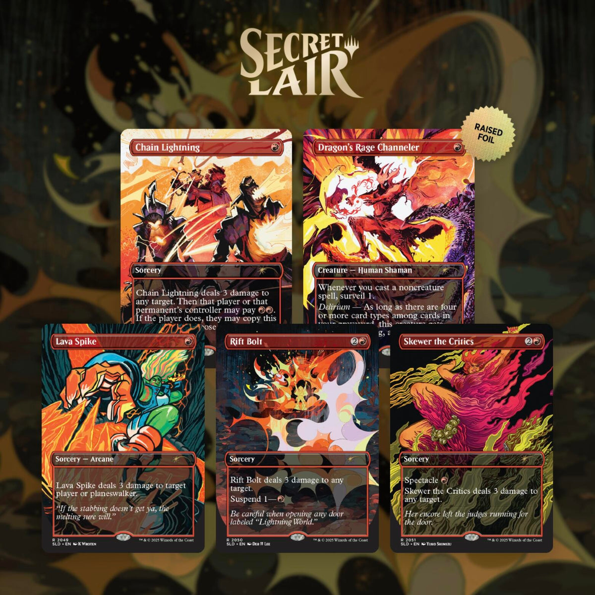 Image for Secret Lair Drop: EVERYTHING IS ON FIRE - Raised Foil Edition - Magic: The Gathering