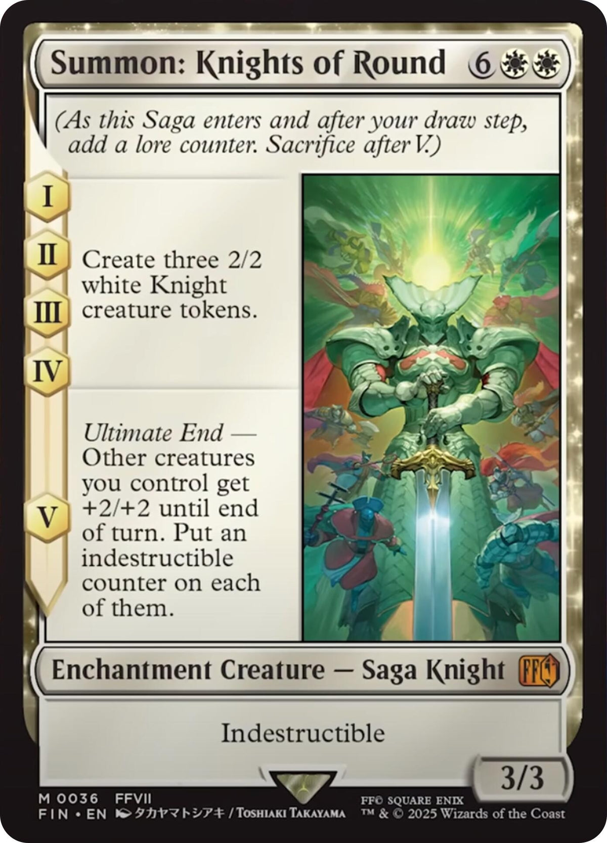 Image for Summon: Knights of Round (36) (Foil) (FINAL FANTASY) - Magic: The Gathering