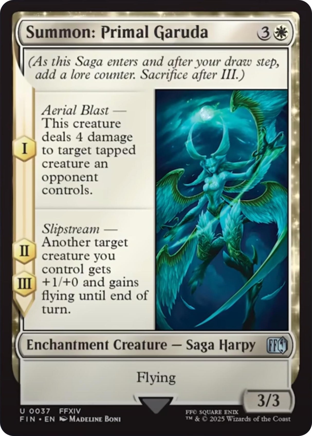 Image for Summon: Primal Garuda (37) (Foil) (FINAL FANTASY) - Magic: The Gathering