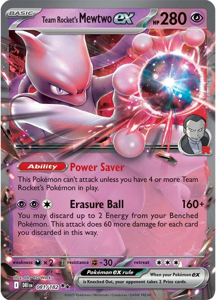 Image for Team Rocket's Mewtwo ex (081/182) (SV10: Destined Rivals) - Pokemon
