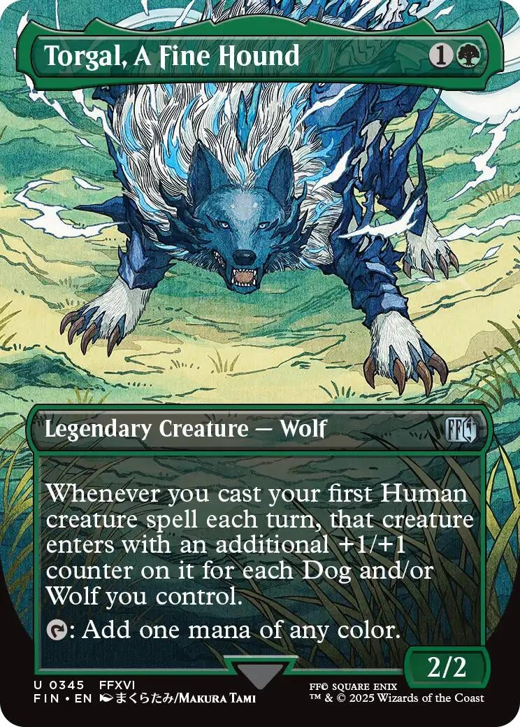 Torgal, A Fine Hound (Borderless) (345) (Foil) (FINAL FANTASY)