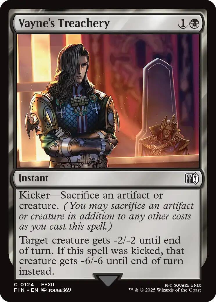 Image for Vayne's Treachery (124) (Foil) (FINAL FANTASY) - Magic: The Gathering