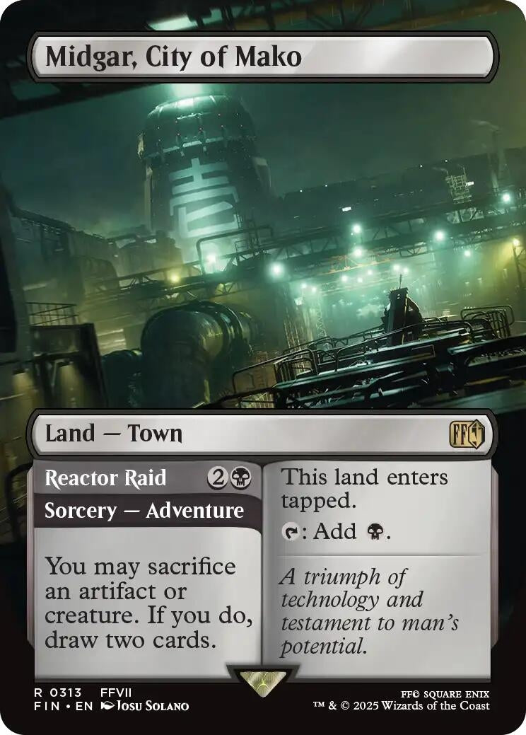 Image for Midgar, City of Mako (Borderless) (313) (Foil) (FINAL FANTASY) - Magic: The Gathering