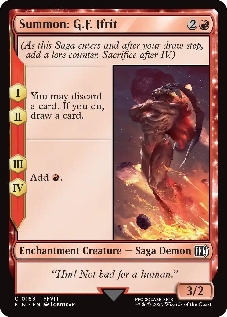 Image for Japanese Magic: The Gathering - Summon: G.F. Ifrit (163) (FINAL FANTASY) - Magic: The Gathering