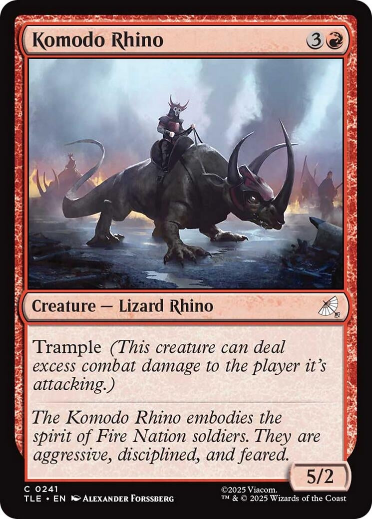 Image for Komodo Rhino (0241) (241) (Foil) (Avatar: The Last Airbender: Eternal-Legal) - Magic: The Gathering