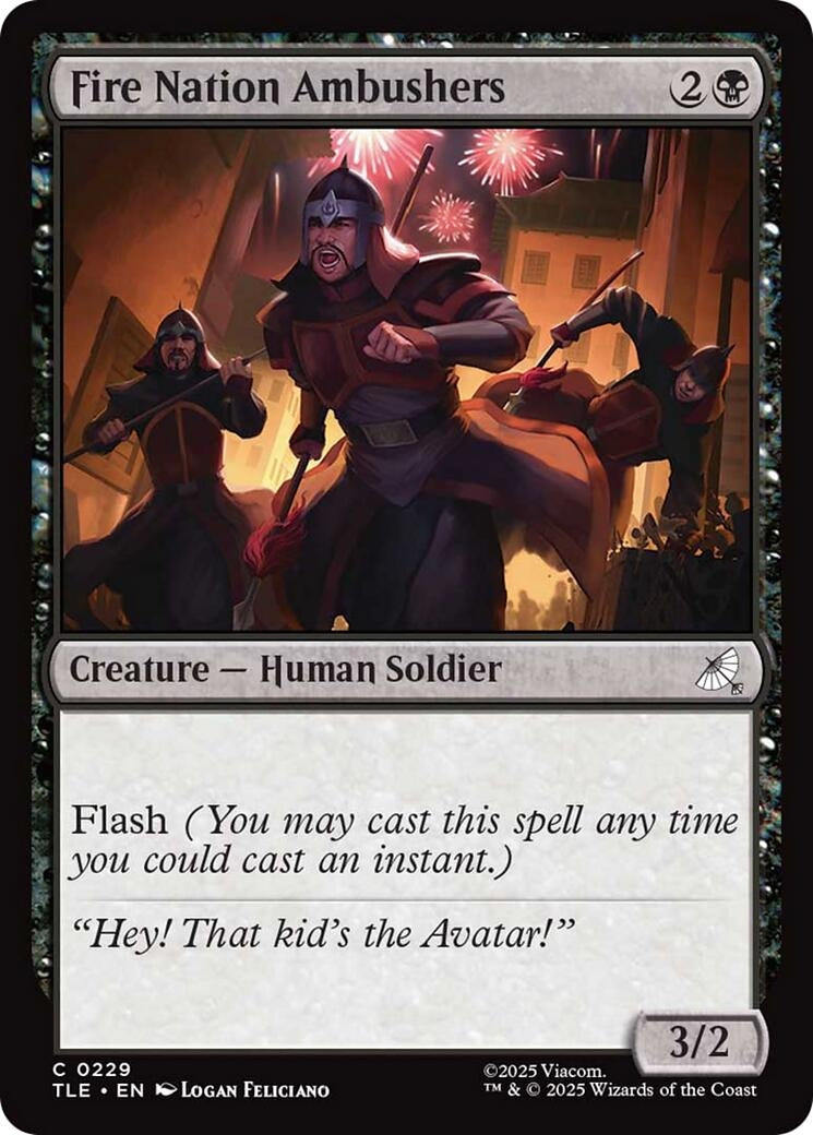 Image for Fire Nation Ambushers (229) (Foil) (Avatar: The Last Airbender: Eternal-Legal) - Magic: The Gathering