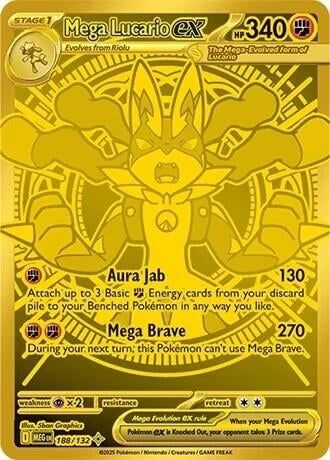 Image for Mega Lucario ex (188/132) (ME01: Mega Evolution) - Pokemon