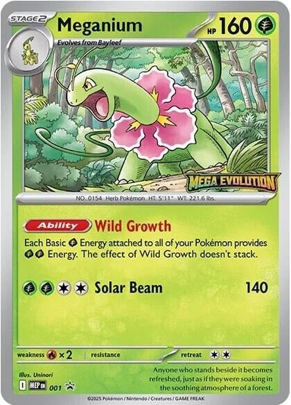 Meganium - 001 (001) (Holofoil) (ME: Mega Evolution Promo)