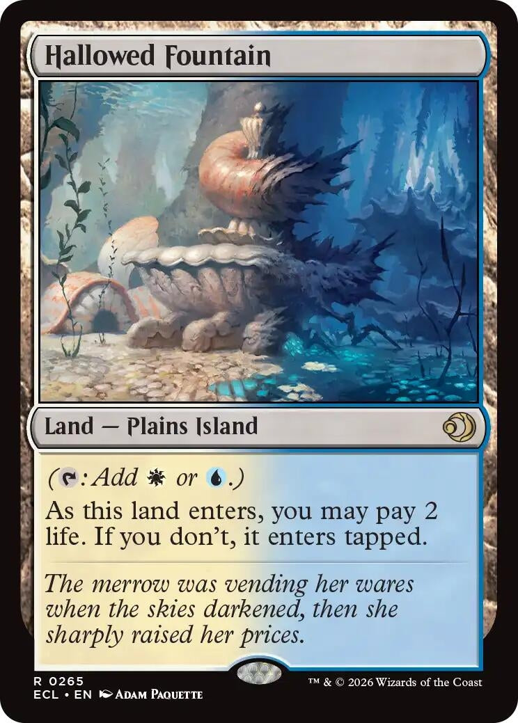 Image for Hallowed Fountain (265) (Foil) (Lorwyn Eclipsed) - Magic: The Gathering